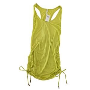 A. Che Swim Ruched Adjustable Tank Top Cover Up Size M